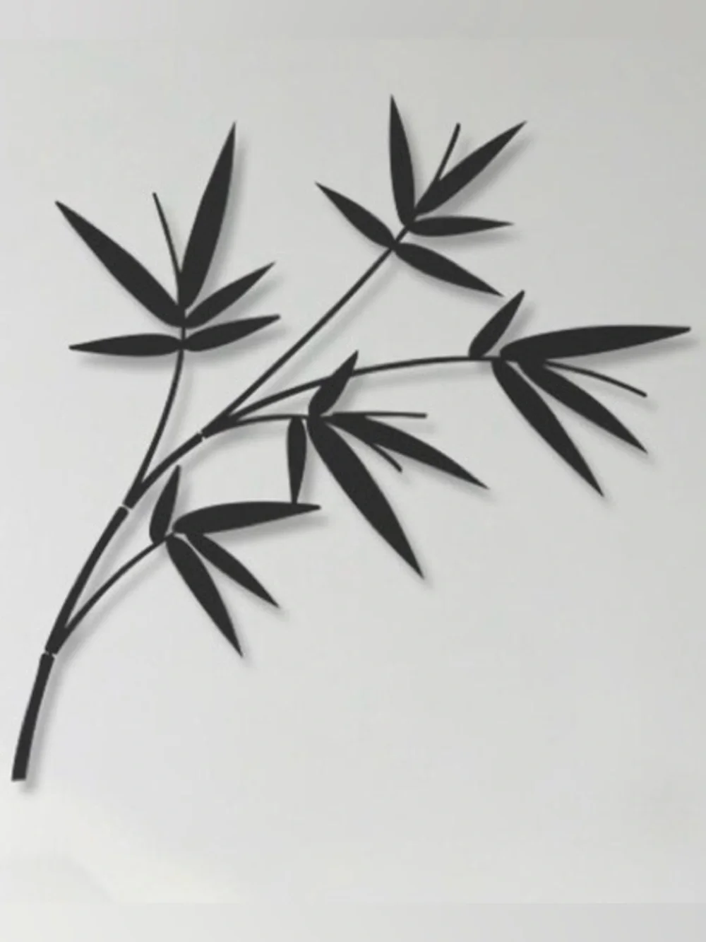 Modern Zen Bamboo Bronze Metal Botanical Wall Art Hanging Sculpture 28” x 19”